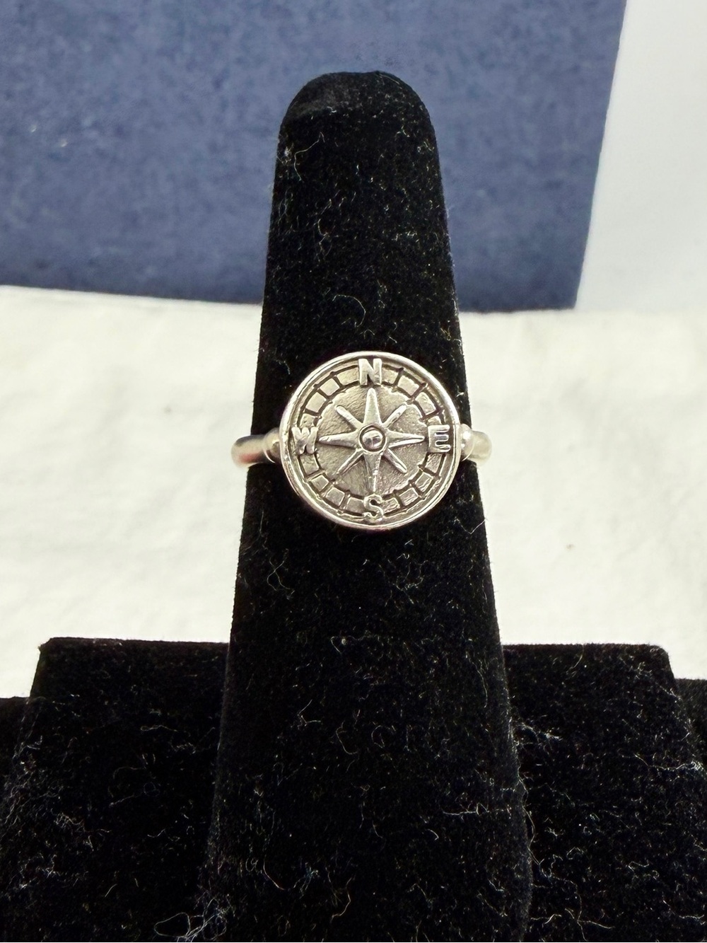 JAMES AVERY Sterling Silver Life’s Journey 3-D Compass Ring; Size 5.5; RETIRED